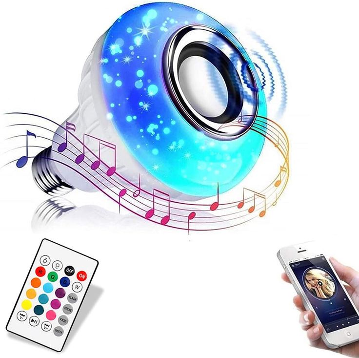 Bluetooth Speaker Music Light Bulb With Remote