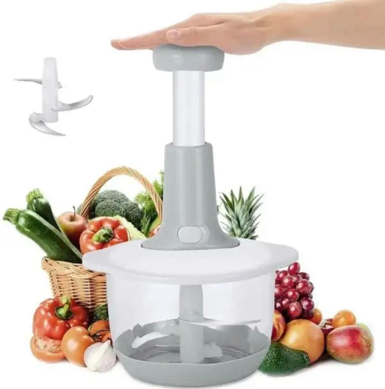 Manual Hand Push Chopper & press Cutter Vegetable Meat Grinder 1.5 Liter