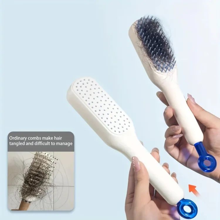 Self Cleaning Anti Static Massage Hair Comb