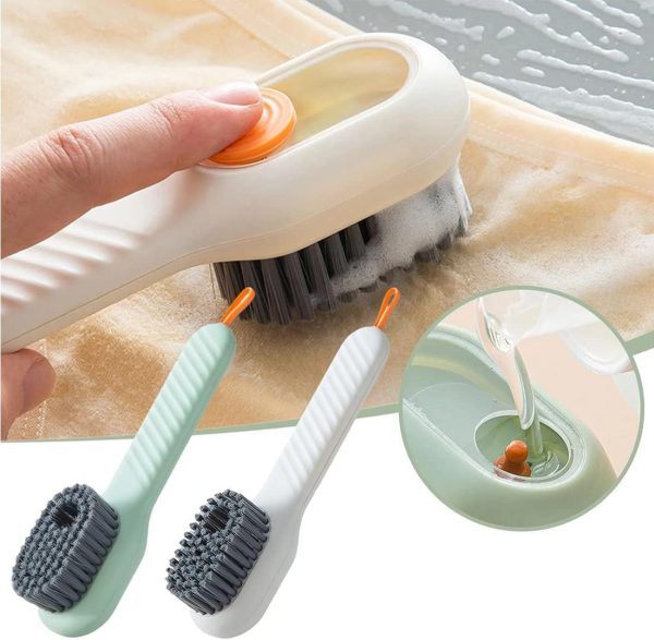 (Pack of 2) Multi-purpose Shoe Brush Soft Bristle Automatic Liquid