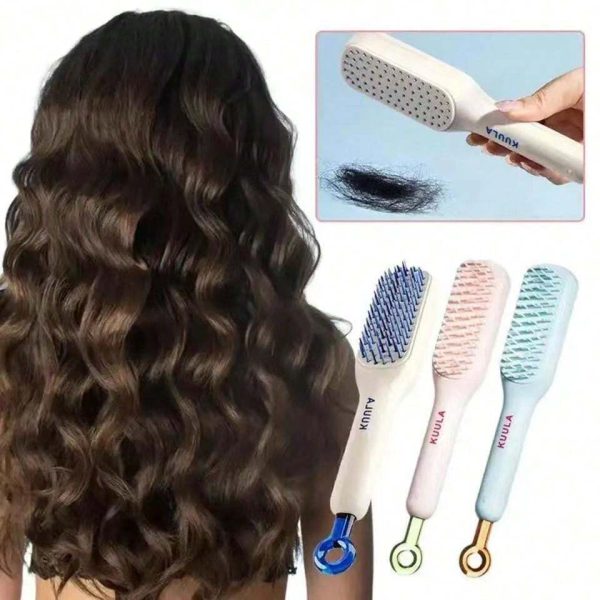 Self Cleaning Anti Static Massage Hair Comb