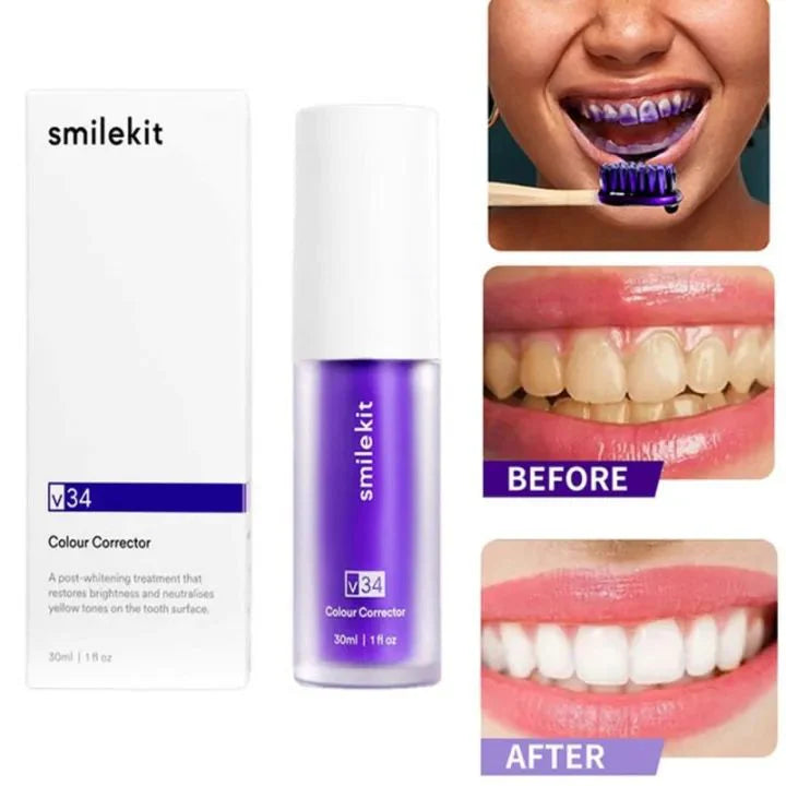 30ml V34 Purple Whitening Toothpaste Care For Teeth Gums